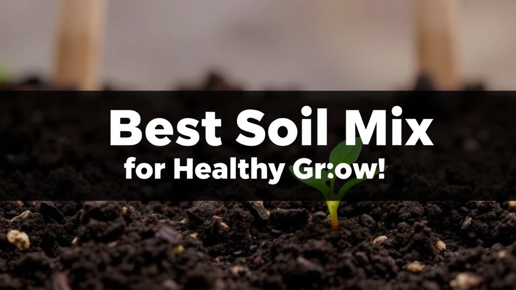 Best Soil Mix for Healthy Growth