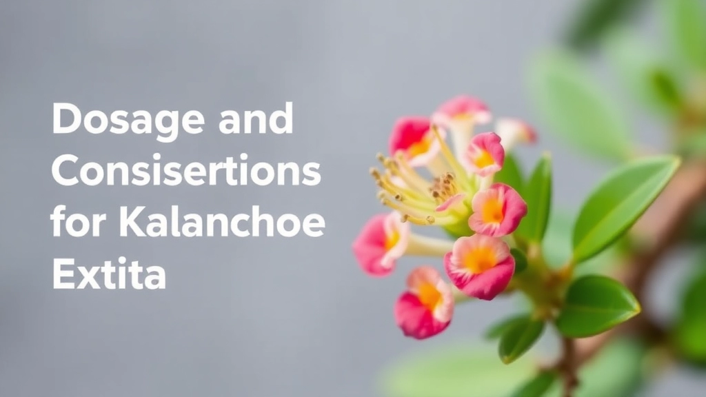 Dosage and Safety Considerations for Kalanchoe Pinnata Extract