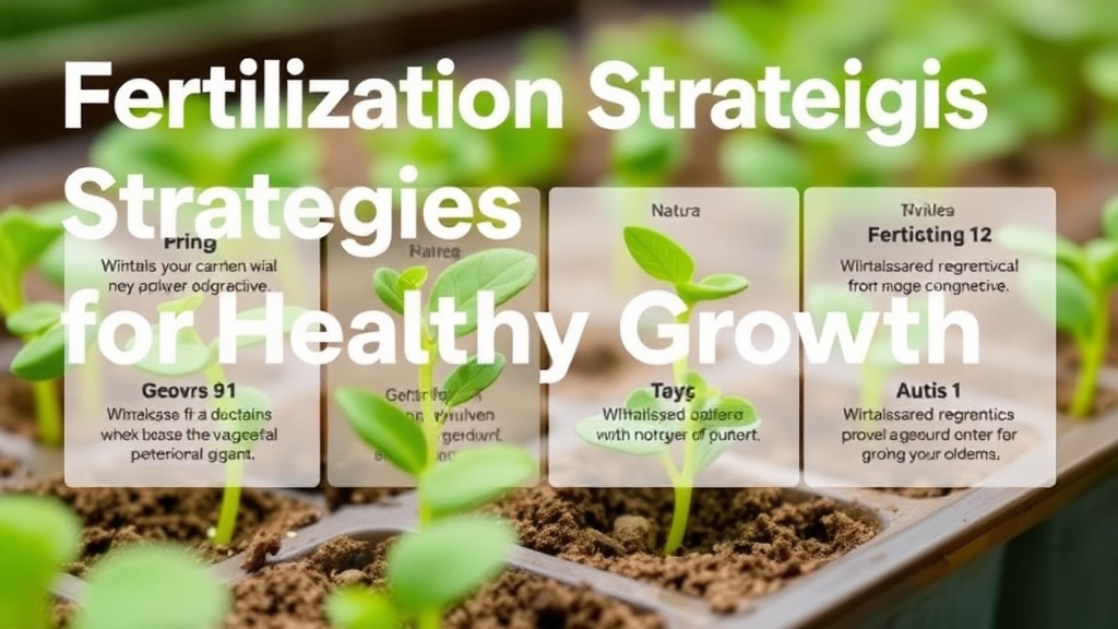 Fertilization Strategies for Healthy Growth