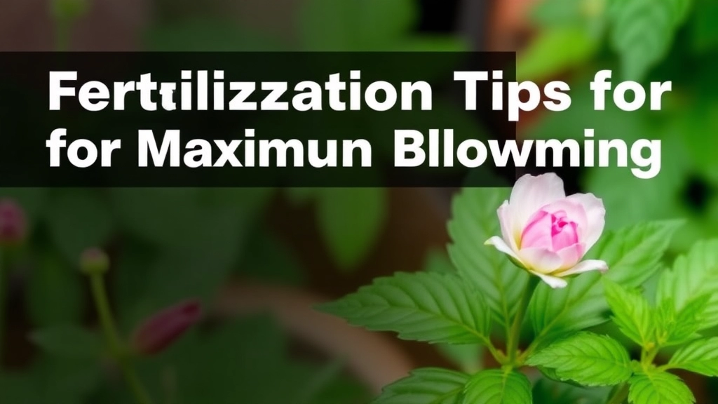 Fertilization Tips for Maximum Blooming