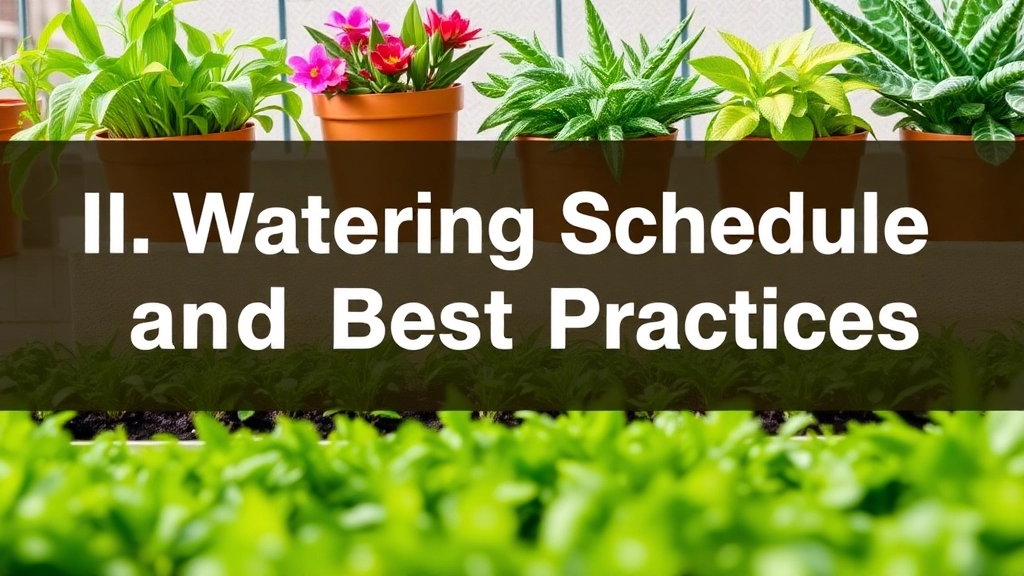 II. Watering Schedule and Best Practices