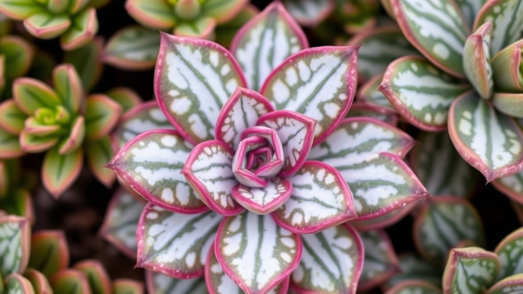 Kalanchoe Species with Unique Leaf Patterns and Textures