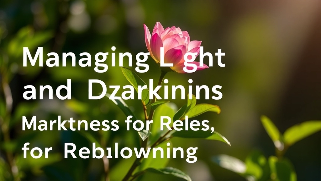 Managing Light and Darkness for Reblooming