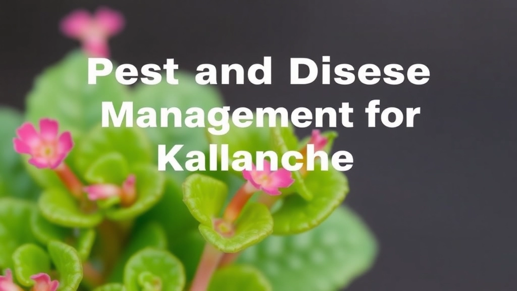 Pest and Disease Management for Kalanchoe