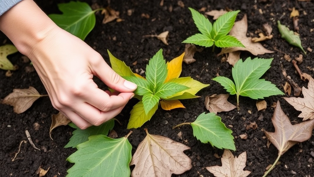 Placing Leaves on Soil