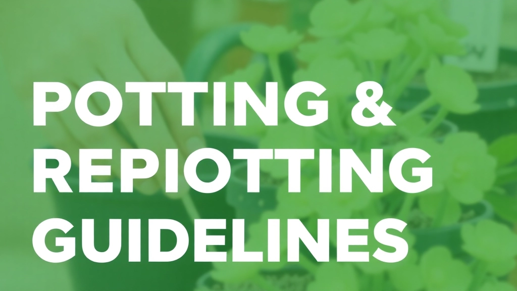 Potting and Repotting Guidelines