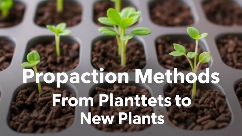 Propagation Methods: From Plantlets to New Plants