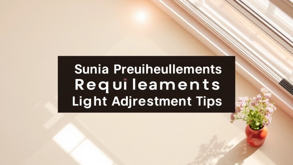 Sunlight Requirements and Light Adjustment Tips