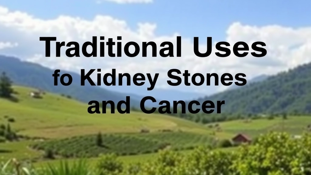 Traditional Uses for Kidney Stones and Cancer