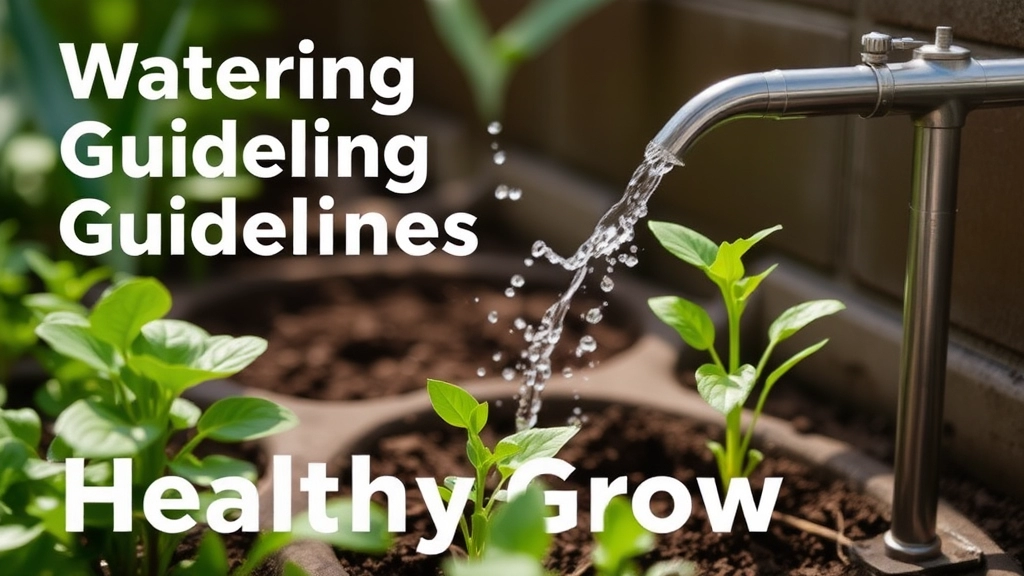 Watering Guidelines for Healthy Growth