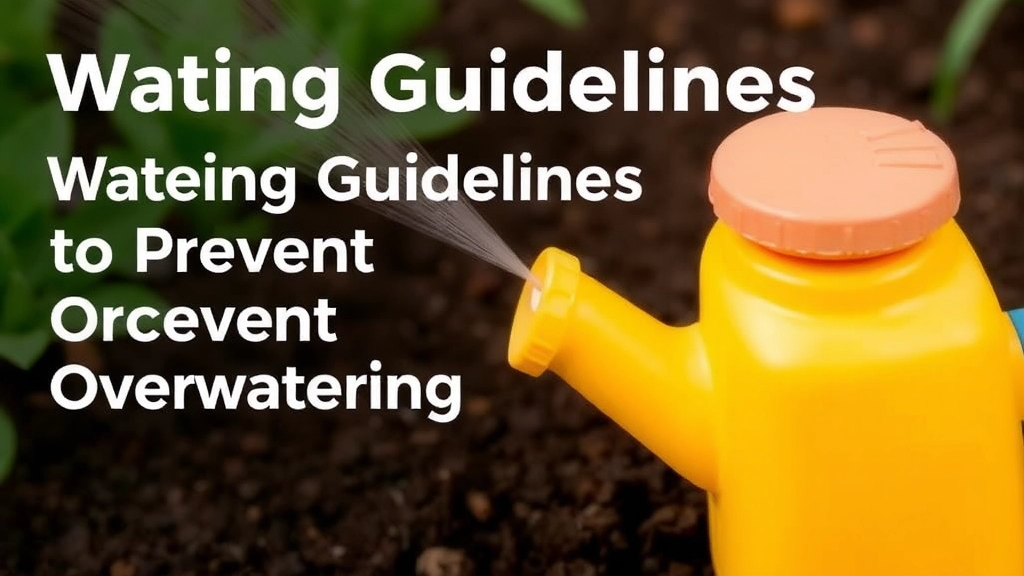 Watering Guidelines to Prevent Overwatering