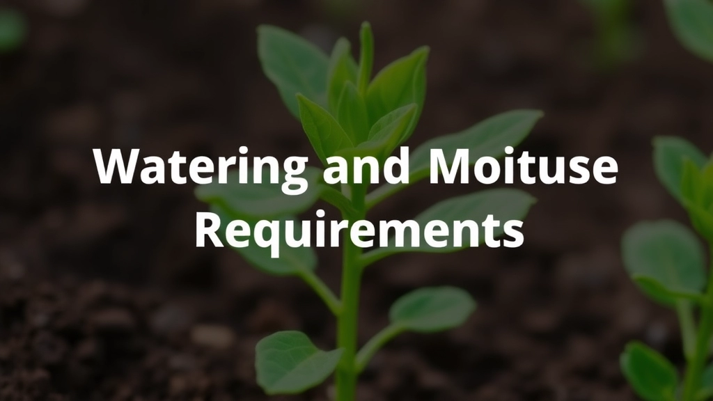 Watering and Moisture Requirements